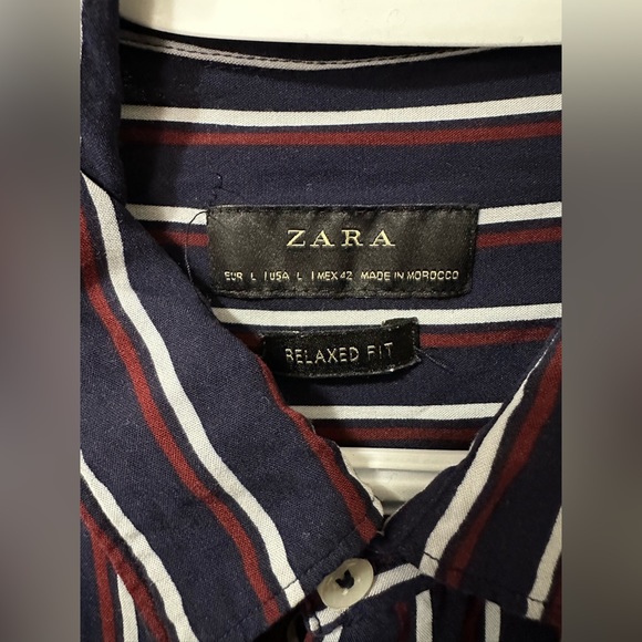 Mens Zara Relaxed Fit Short Sleeve Button Shirt (Large) - Picture 2 of 3